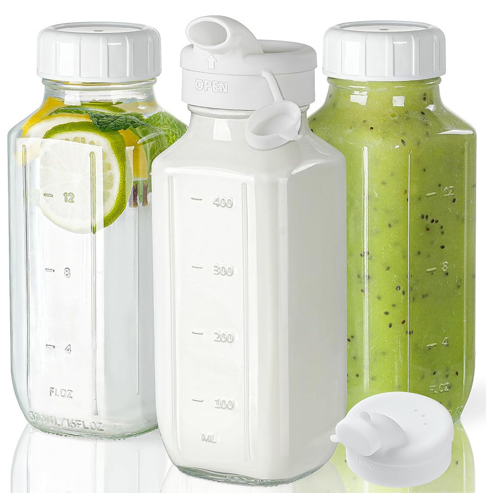 Cold Brew Jar - Glass Juice Bottles with Lids,Clear Glass