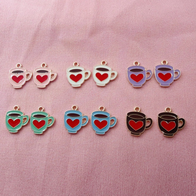 Coffee & Tea Difabis - 12pcs Colorful Drip Oil Love Coffee