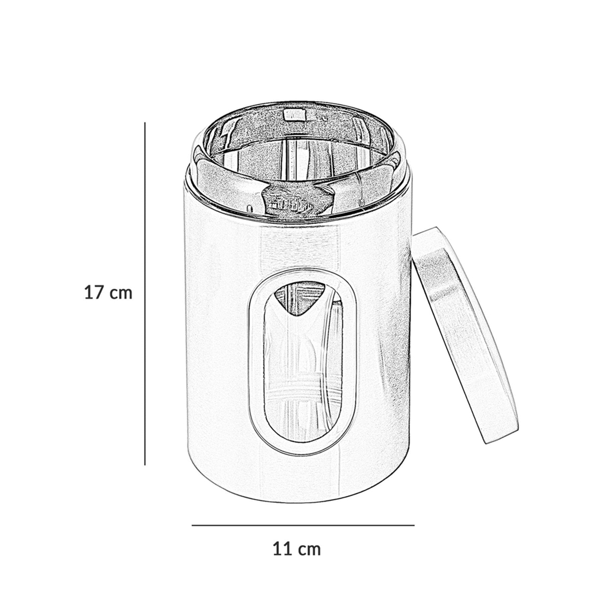 Coffee Tea Etc - 3PC Kitchen Canister Set -with Secure