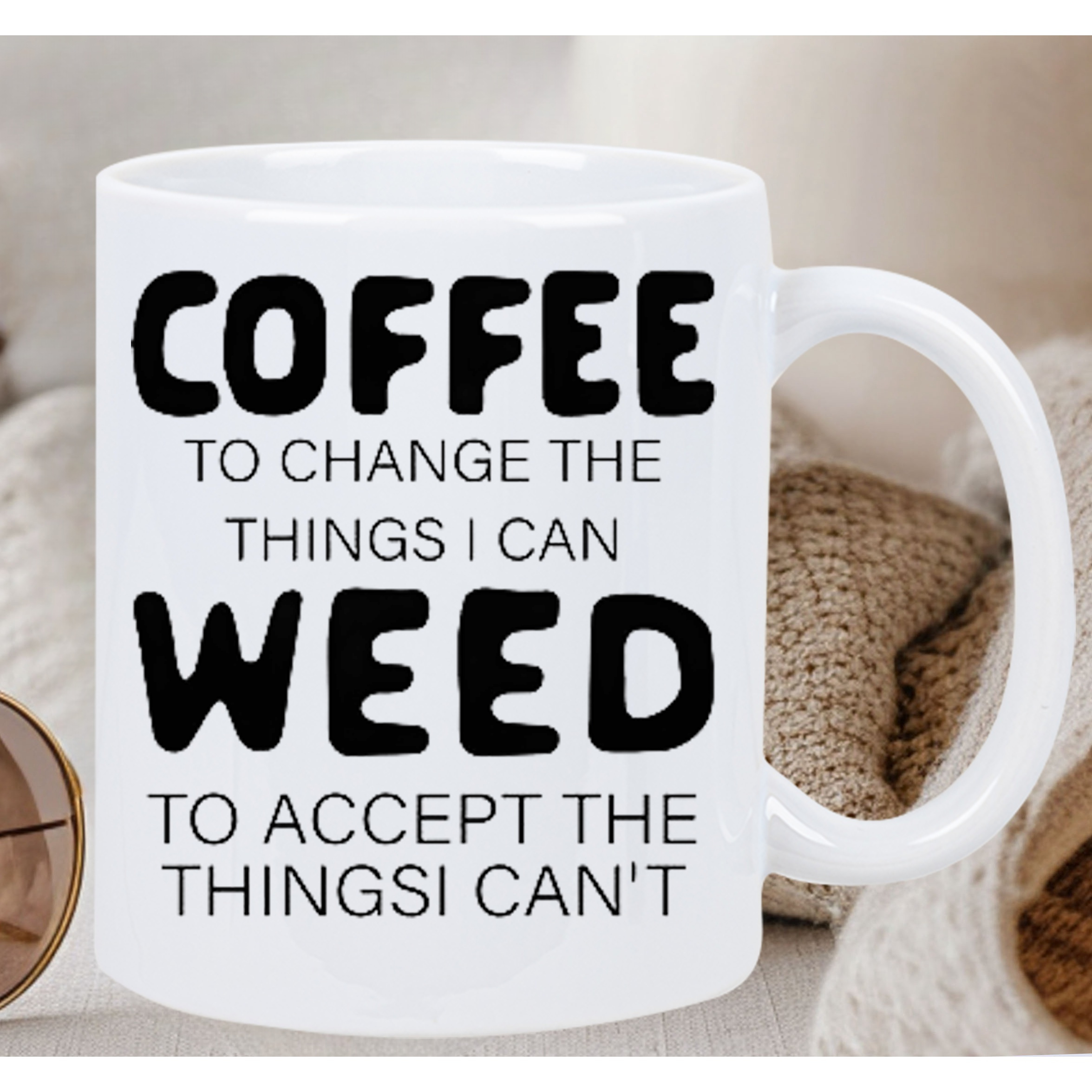 Coffee Tea Quotes - 1pc, Ceramic Coffee Mug with Inspirational