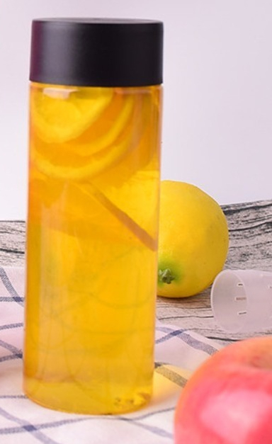 Cold Brew Bottle - Disposable Creative Takeaway Bottle Cylindrical Plastic