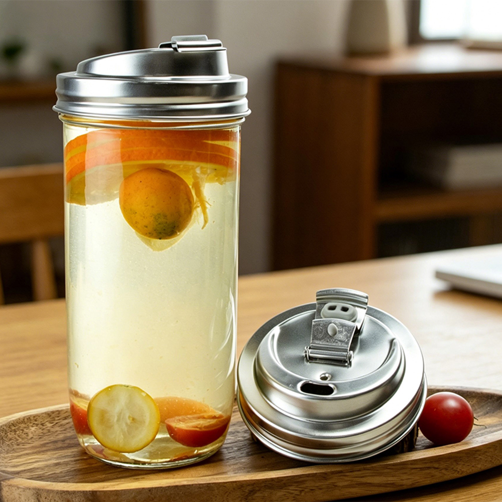 Cold Brew Jar - Wide Mouth Mason-jar Lids Stainless Steel