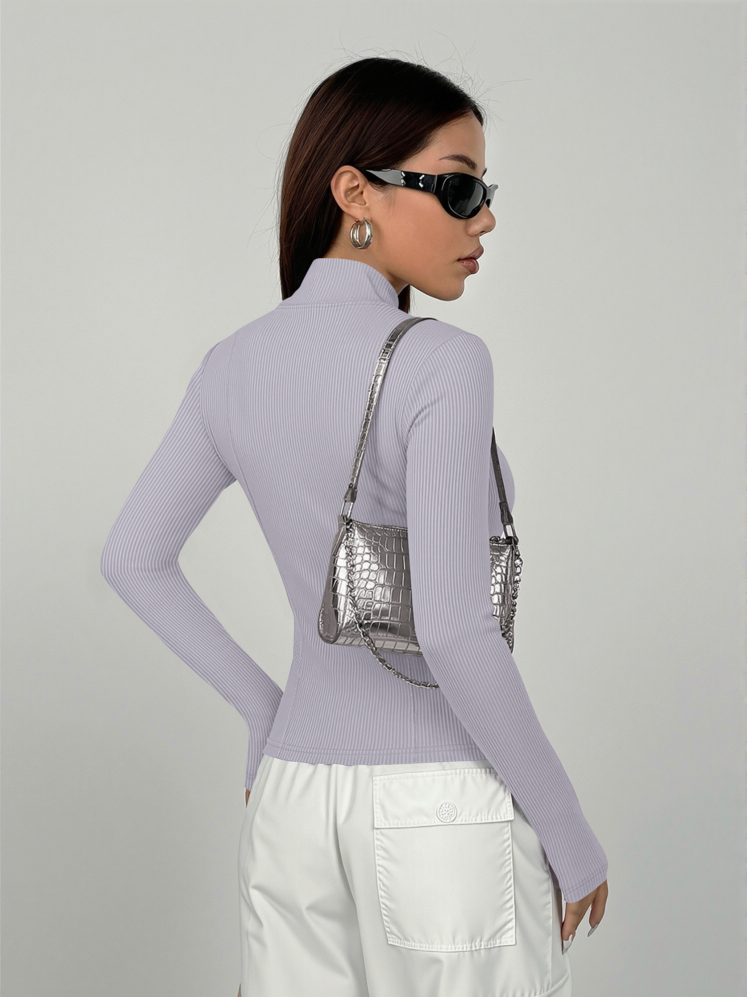 Everyday Ribbed High Neck Zip- – Coffee & Tea Difabis recenzja i cena