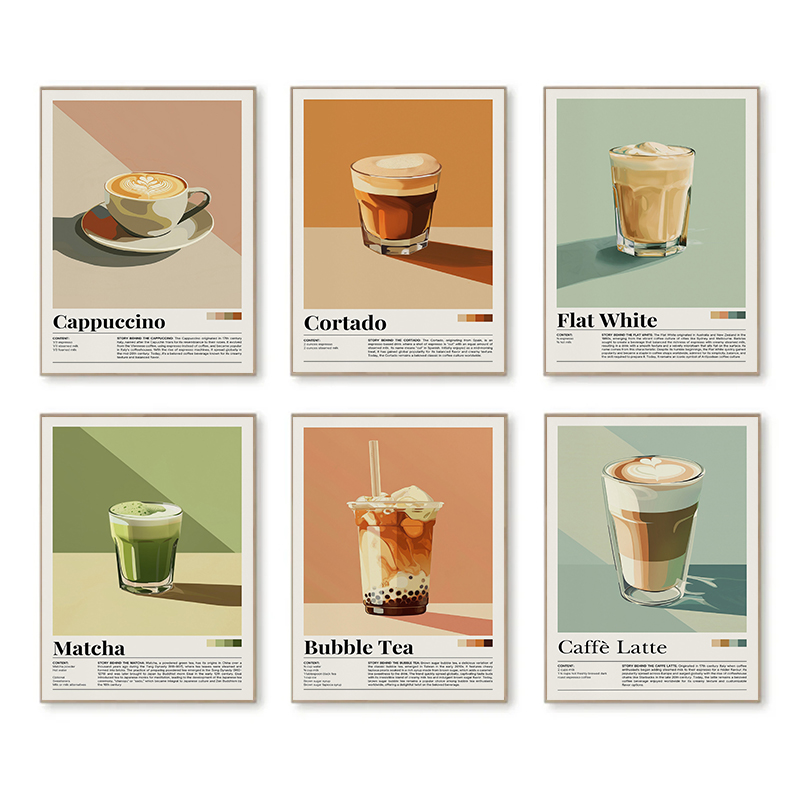Vintage Coffee Beverage Poster – Coffee And Tea Lyrics recenzja i cena