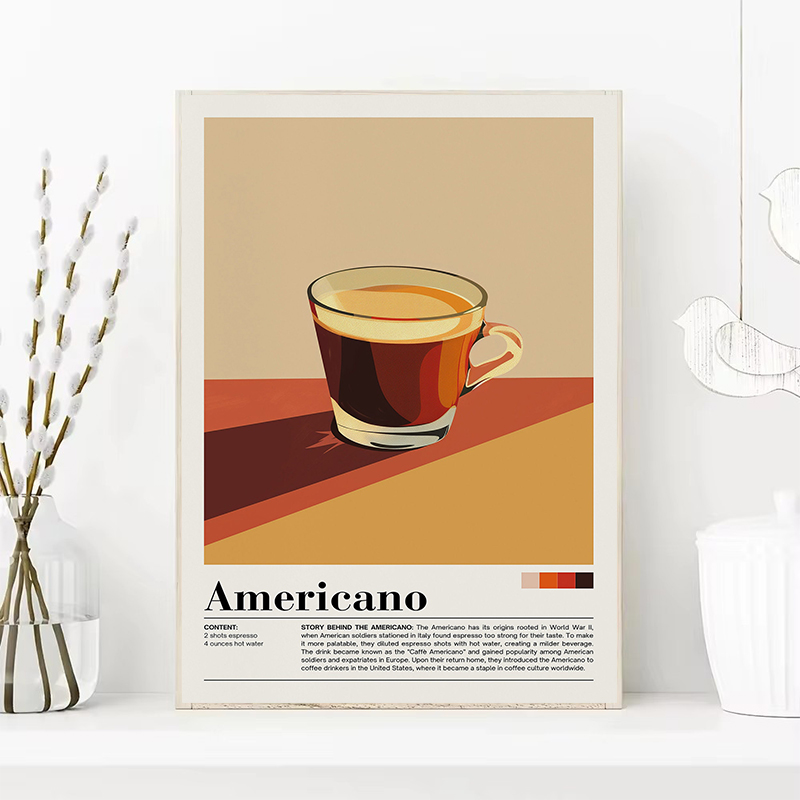 Vintage Coffee Beverage Poster – Coffee And Tea Lyrics recenzja i cena