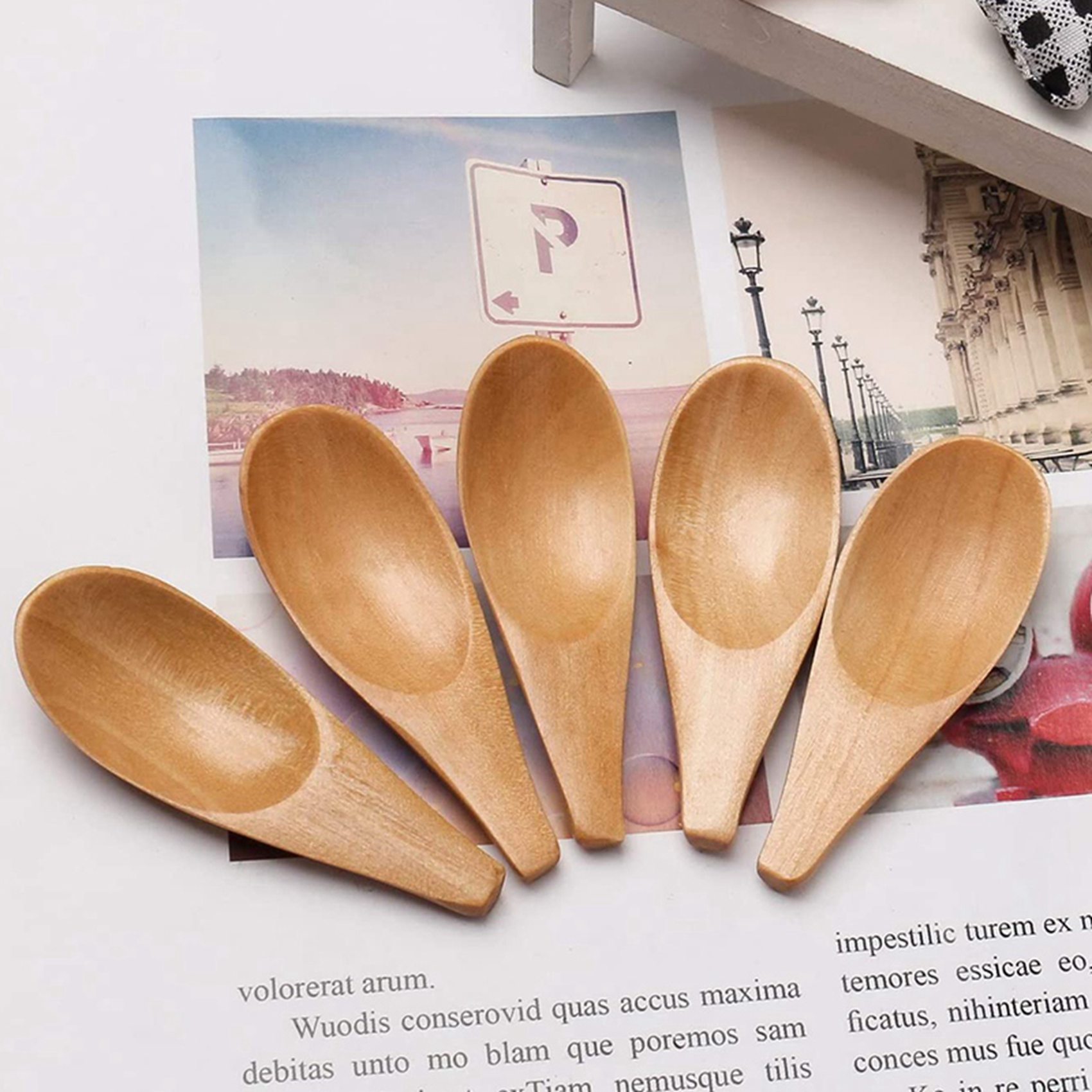 A04G-10 Pieces Mini Wooden Spo – Coffee Tea Etc recenzja i cena