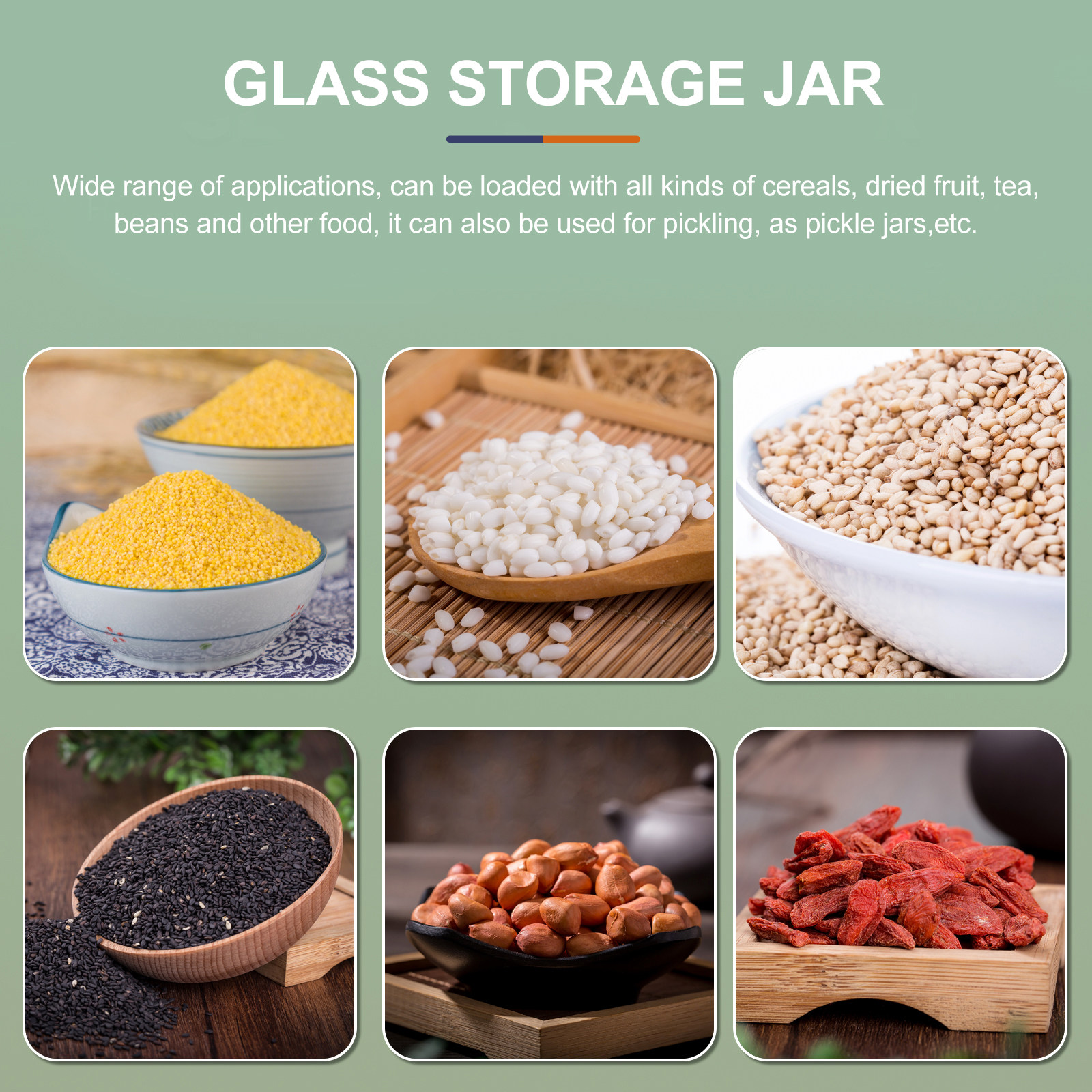 1Pcs 2L Food Storage Jar Glass – Coffee Bean And Tea Leaf recenzja i cena