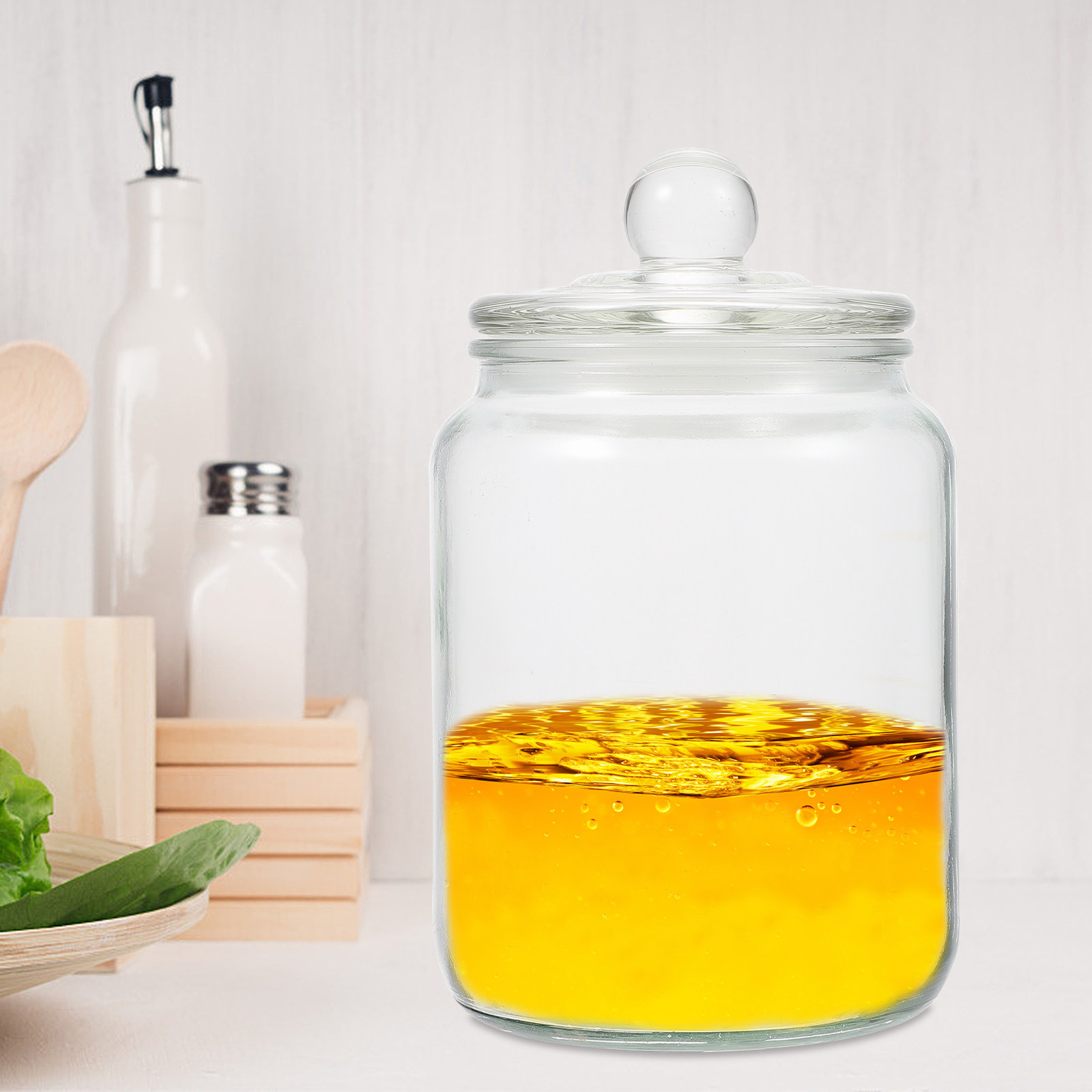 1Pcs 2L Food Storage Jar Glass – Coffee Bean And Tea Leaf recenzja i cena