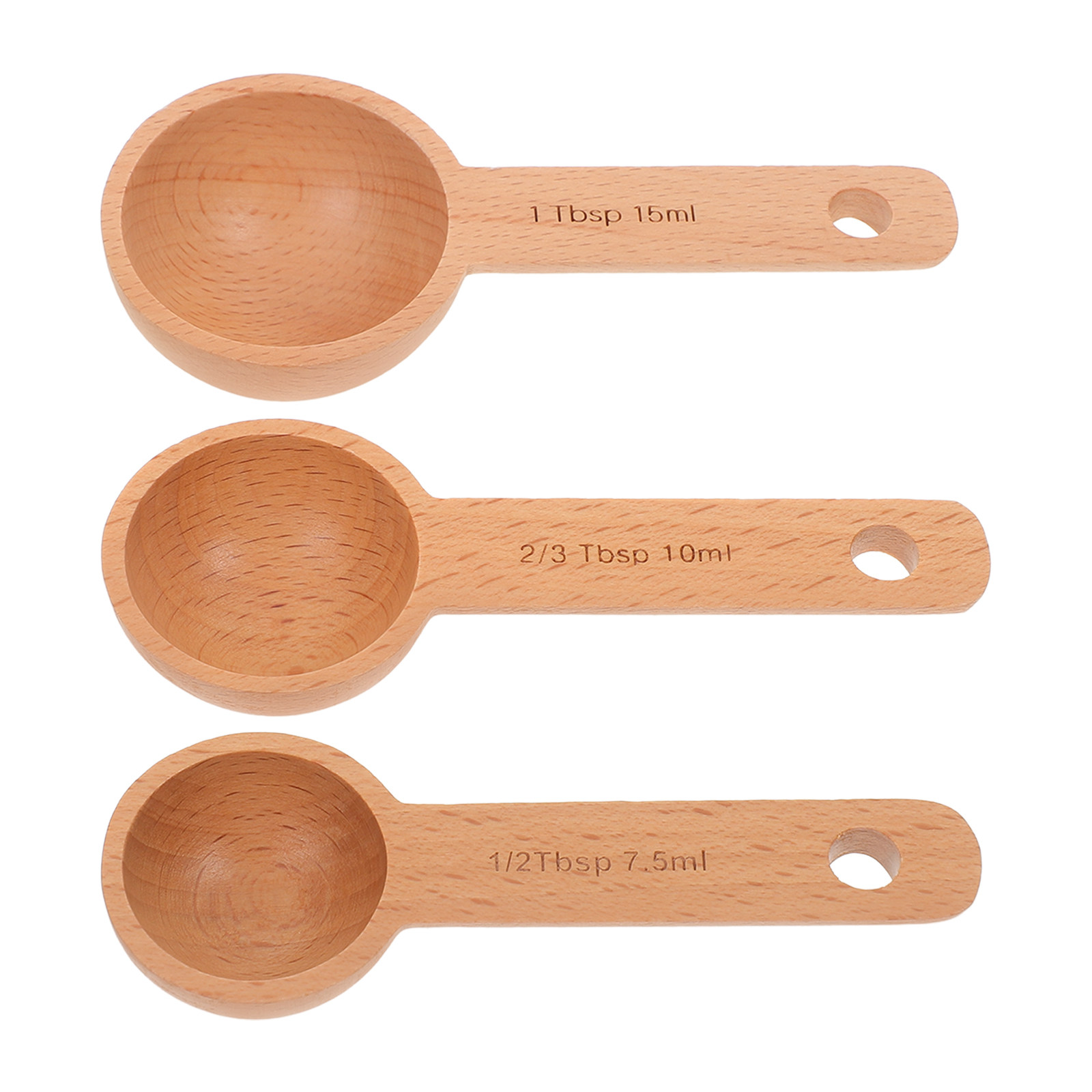 3Pcs Wooden Measuring Spoons S – Coffee Bean And Tea Leaf recenzja i cena