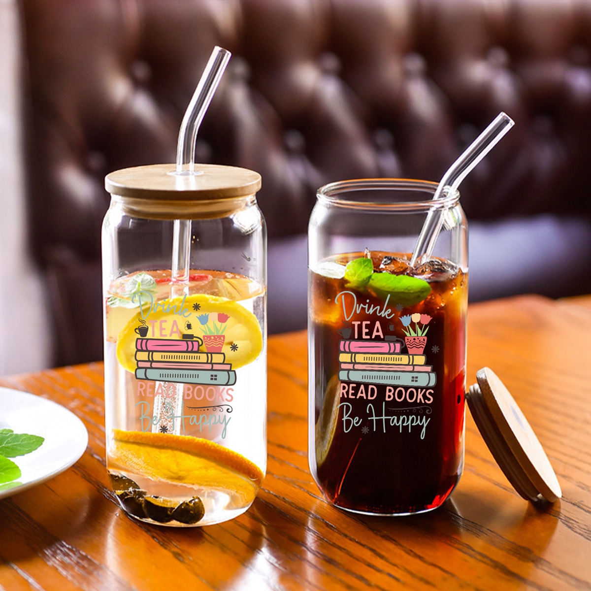 1pc Drink Tea Read Books Be Ha – Coffee Tea Library recenzja i cena