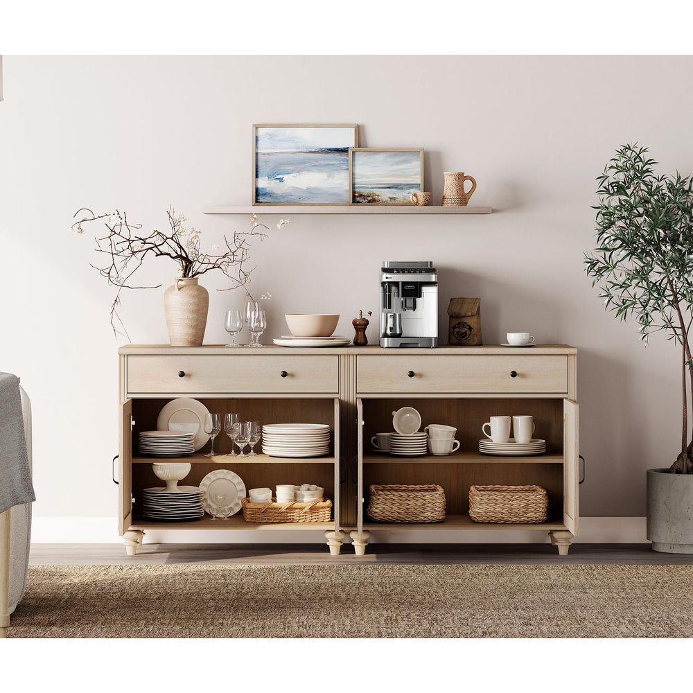Buffet Cabinet with 4 Doors an – Coffee & Tea Difabis recenzja i cena