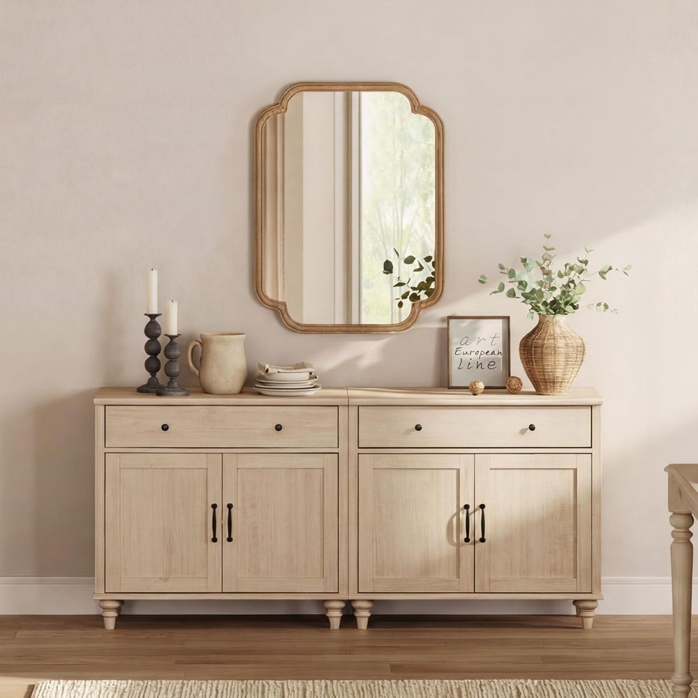 Buffet Cabinet with 4 Doors an – Coffee & Tea Difabis recenzja i cena
