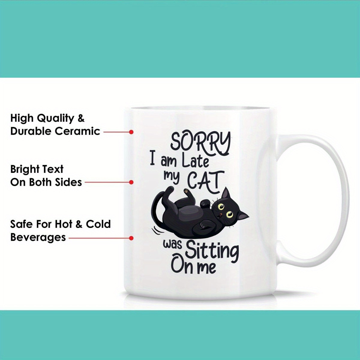 1 Funny Cat Shaped Ceramic Mug – Coffee Tea Me recenzja i cena