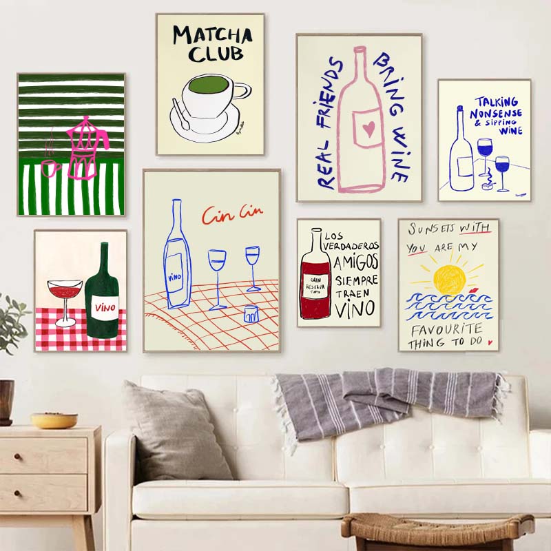 Colorful Drawings Abstract Art – Coffee And Tea Lyrics recenzja i cena