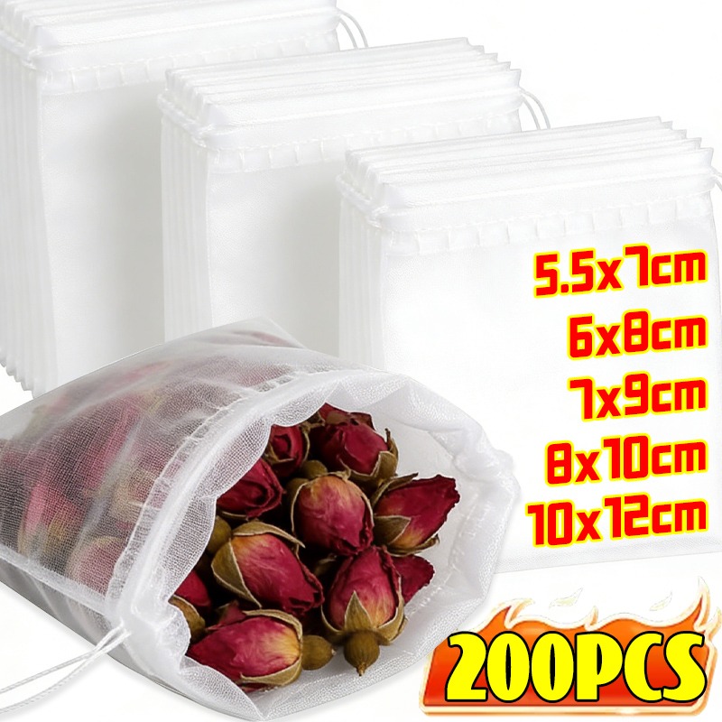 200/50Pcs Nylon Tea Bags Small – Coffee Leaves Tea recenzja i cena