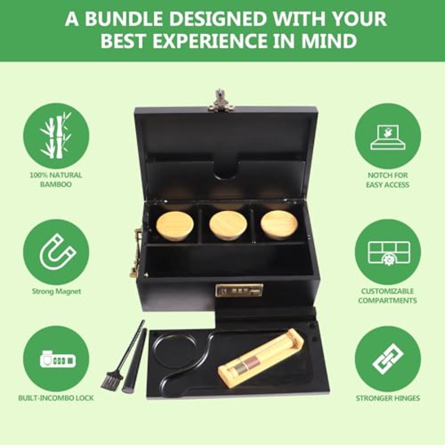 Bamboo Box with Combination Lo – Coffee Tea Etc recenzja i cena