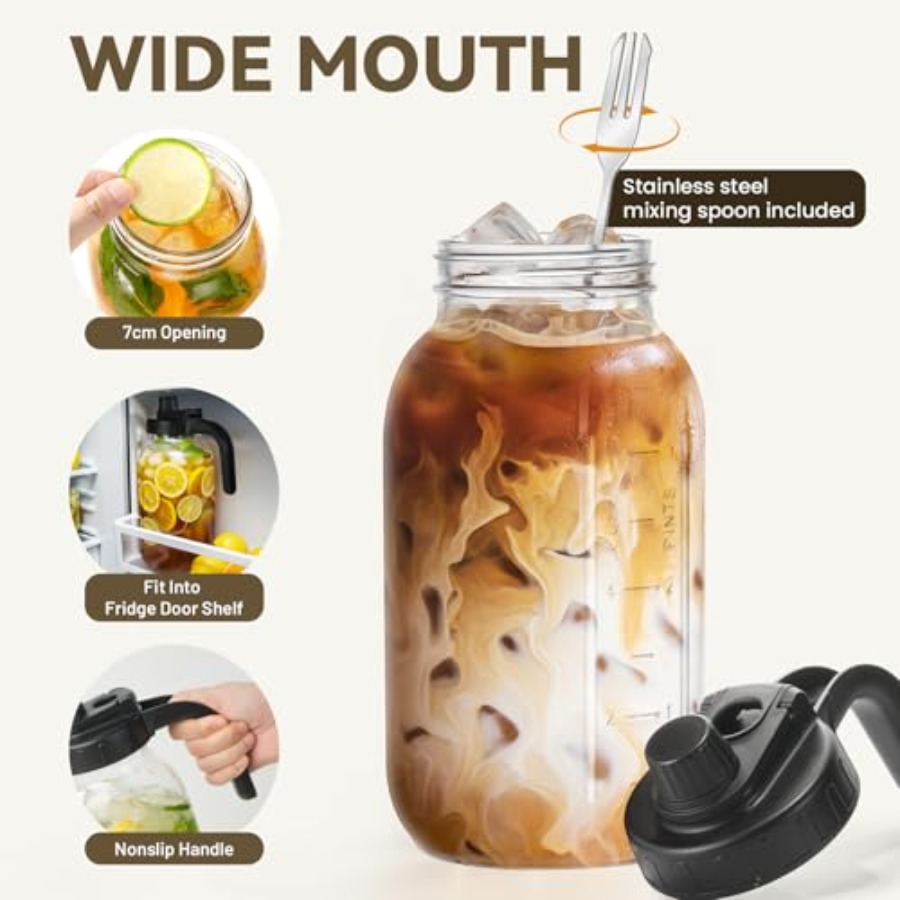 2 Pack Mason Jar Pitcher - Air – Cold Brew Jar recenzja i cena
