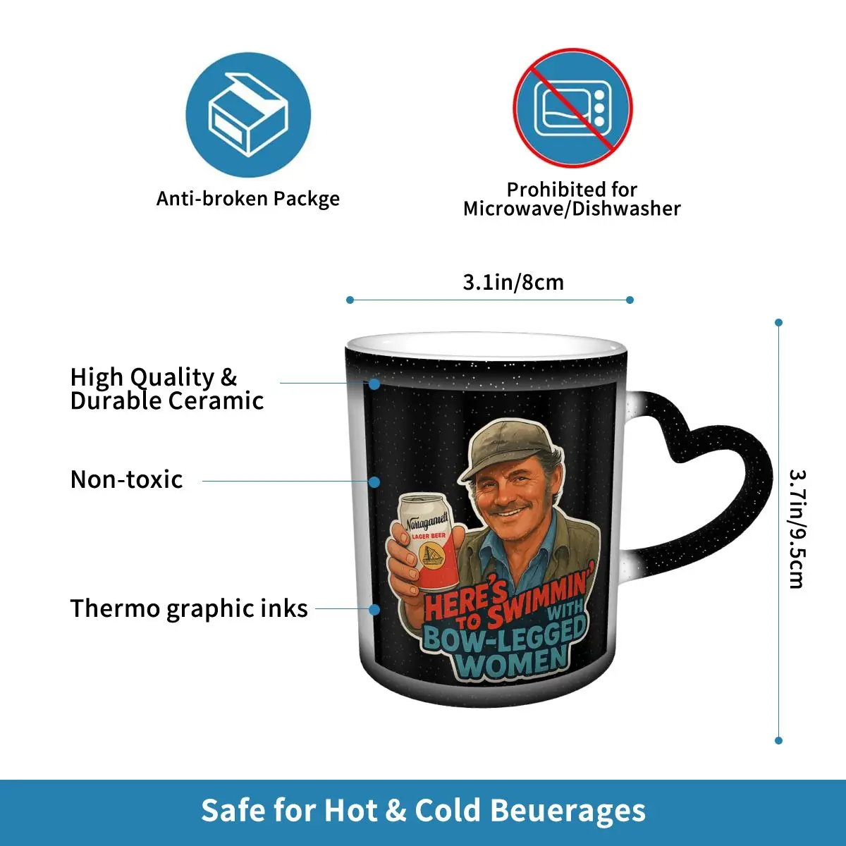 Heres To Swimmin Quint Jaws Mo – Coffee Tea Quotes recenzja i cena