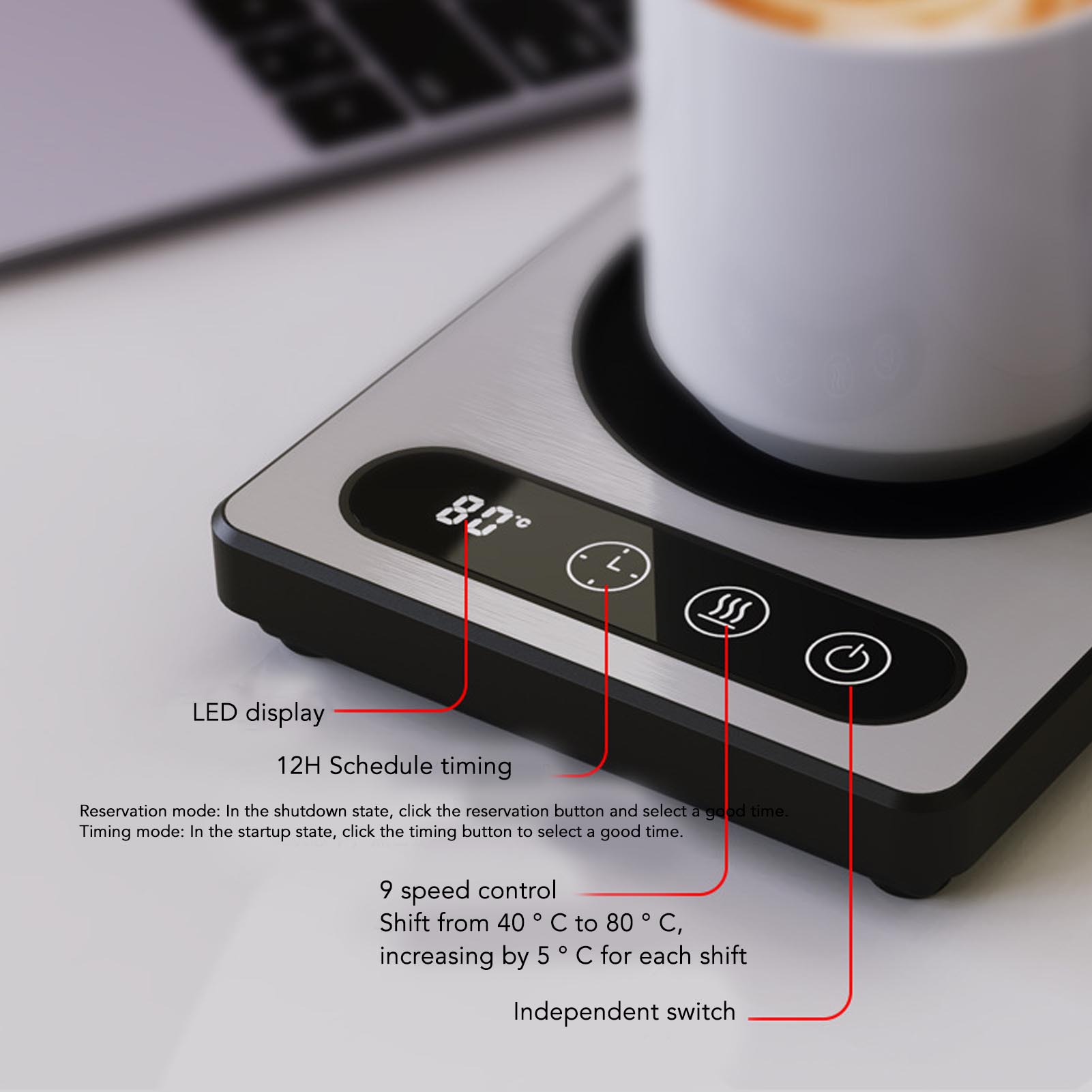 36W Coffee Cup Heater Touch Co – Coffee Tea Warmer recenzja i cena