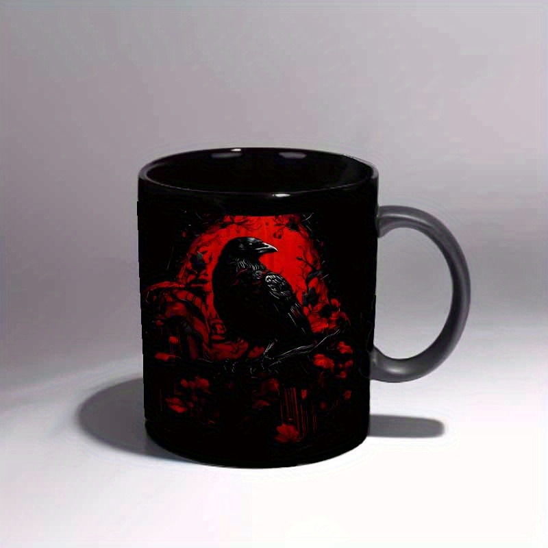 1pc, Blood-colored Crow Print, – Coffee Tea Etc recenzja i cena